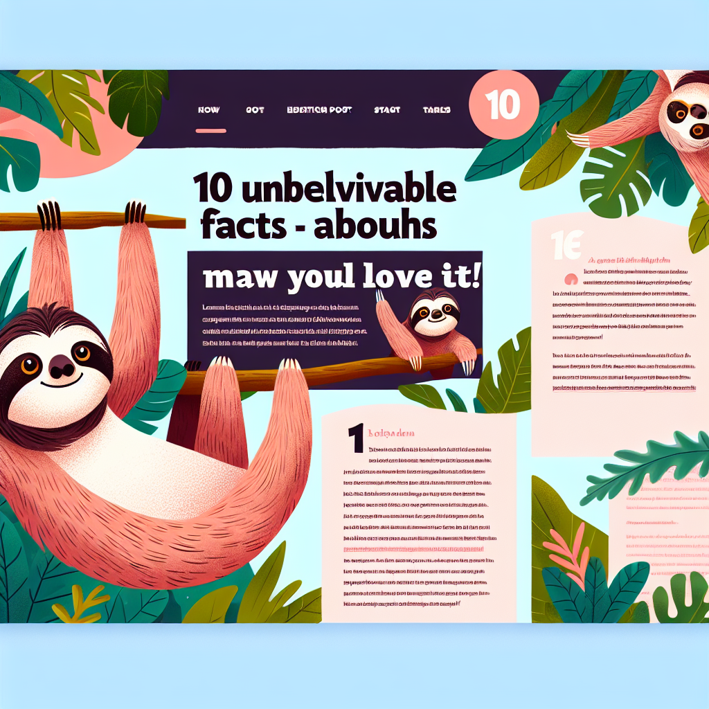 Top 10 facts about Sloth